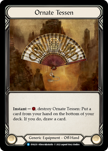 Ornate Tessen [DYN235] (Dynasty)  Cold Foil