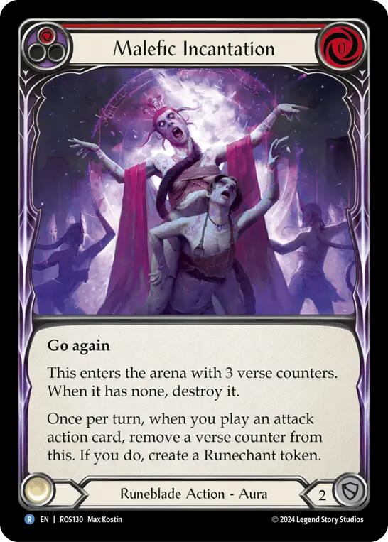 Malefic Incantation (Red) [ROS130] (Rosetta)  Rainbow Foil