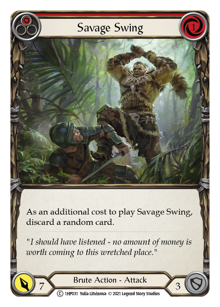 Savage Swing (Red) [1HP031] (History Pack 1)