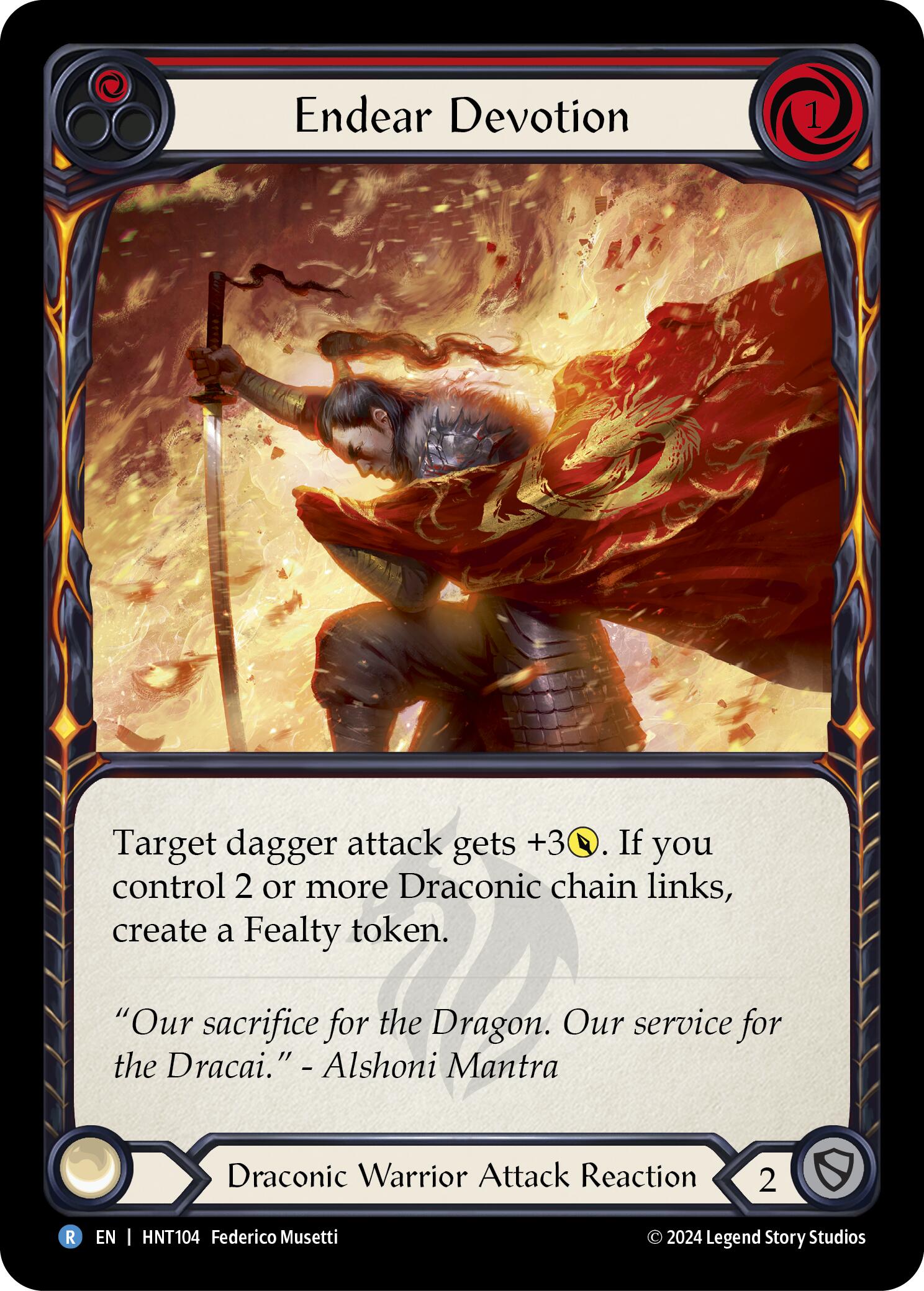 Endear Devotion (Red) [HNT104] (The Hunted)  Rainbow Foil