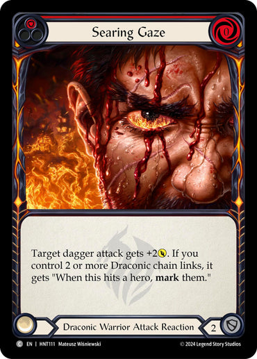 Searing Gaze (Red) [HNT111] (The Hunted)  Rainbow Foil