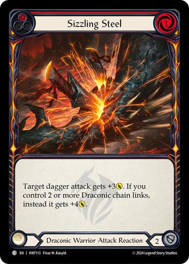 Sizzling Steel (Red) [HNT113] (The Hunted)  Rainbow Foil