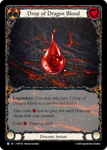 Drop of Dragon Blood (Red) (Extended Art) [HNT155] (The Hunted)  Rainbow Foil