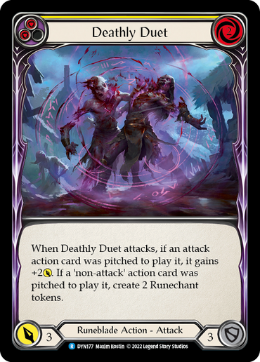 Deathly Duet (Yellow) [DYN177] (Dynasty)  Rainbow Foil