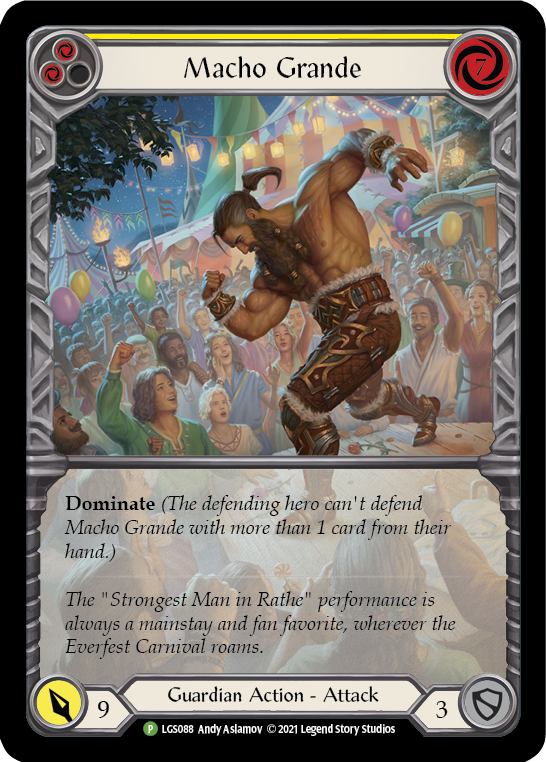 Macho Grande (Yellow) [LGS088] (Promo)  Rainbow Foil