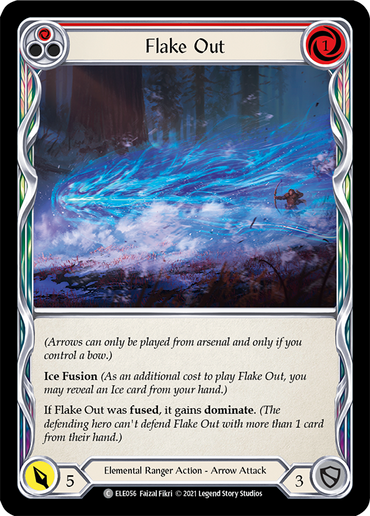 Flake Out (Red) [ELE056] (Tales of Aria)  1st Edition Rainbow Foil