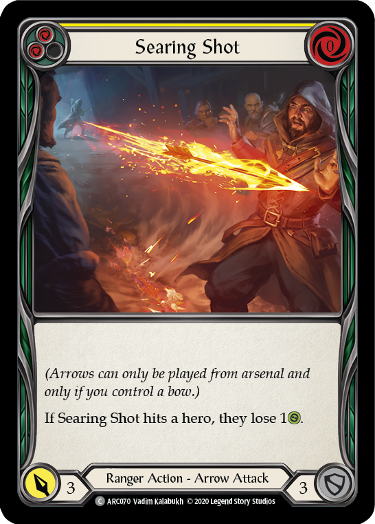 Searing Shot (Yellow) [U-ARC070] (Arcane Rising Unlimited)  Unlimited Rainbow Foil