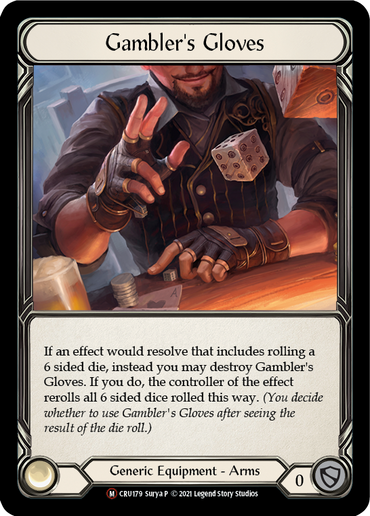 Gambler's Gloves [U-CRU179] (Crucible of War Unlimited)  Unlimited Rainbow Foil