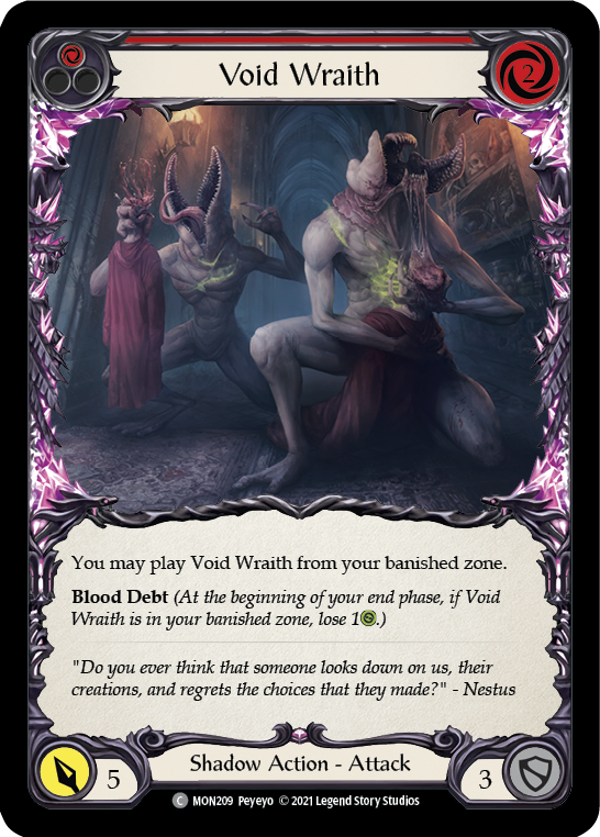 Void Wraith (Red) [MON209-RF] (Monarch)  1st Edition Rainbow Foil