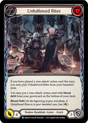 Unhallowed Rites (Red) [MON159-RF] (Monarch)  1st Edition Rainbow Foil