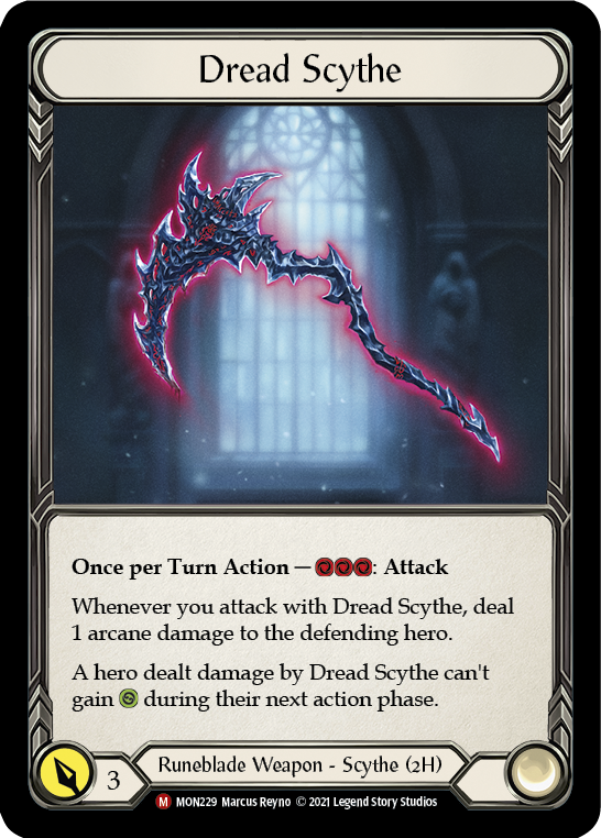 Dread Scythe [MON229-CF] (Monarch)  1st Edition Cold Foil