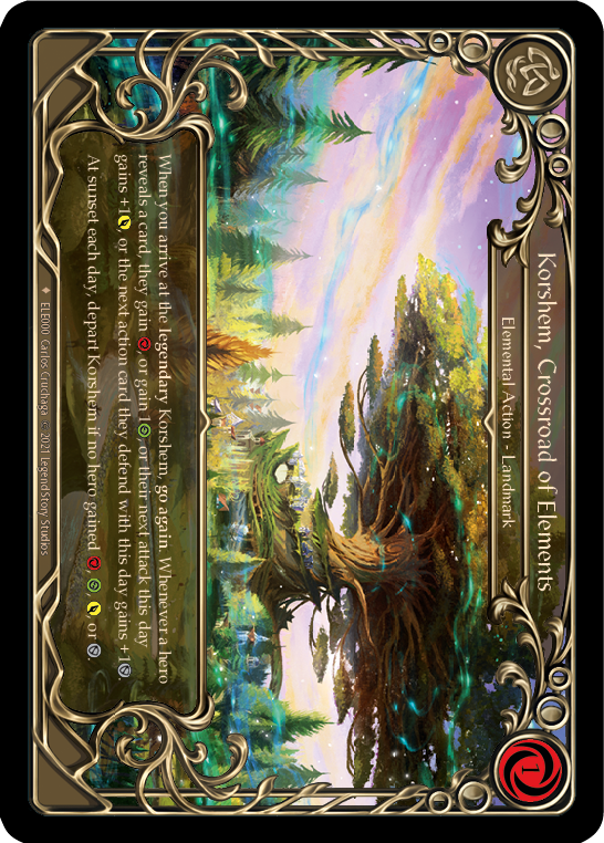 Korshem, Crossroad of Elements [ELE000] (Tales of Aria)  1st Edition Cold Foil